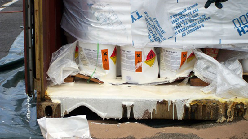 Emballages UN endommagés